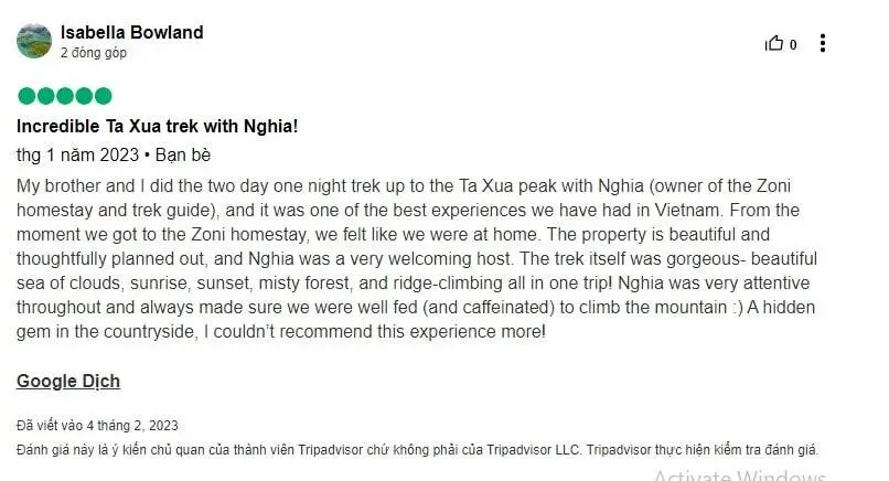 Review Ta XUa- isabella